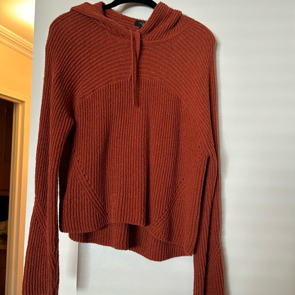 Burnt Orange Rag and bone sweatshirt with hood